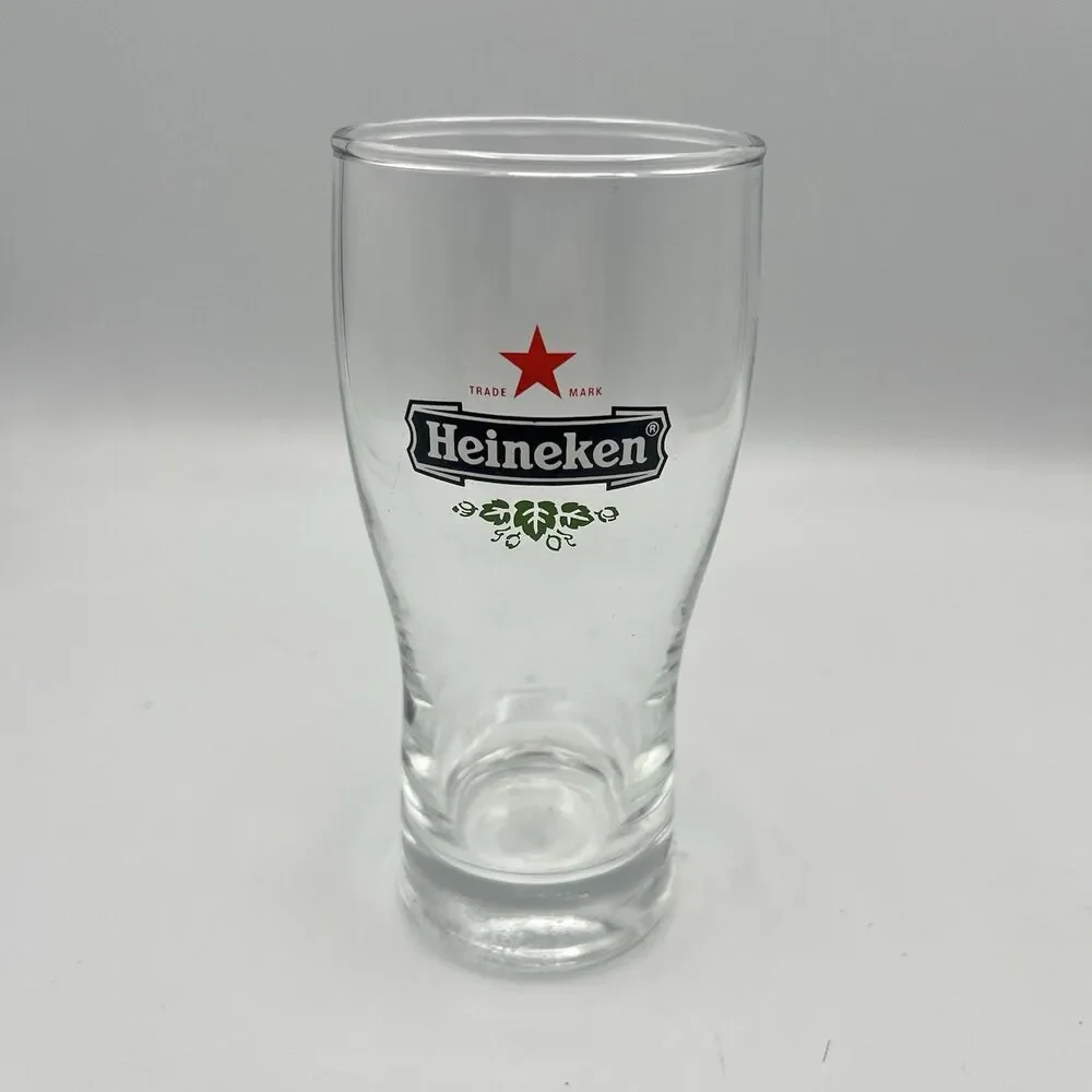 Heineken Red Star Logo .25L Beer Glass Gorgeous Twelve Oz Glass